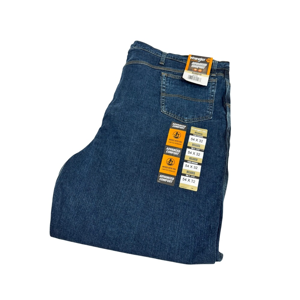 Wrangler FR Flame Resistant Advanced Comfort Relaxed Fit Jeans 54x32 FRAC50M NWT